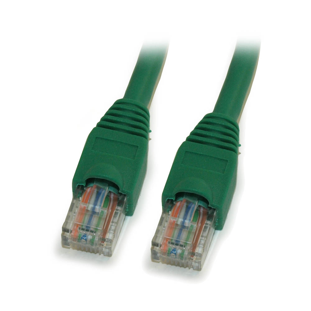 14ft Cat6 Ethernet RJ45 Patch Cable Stranded Snagless Booted GREEN