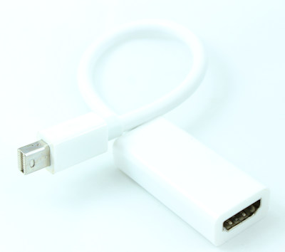 4 INCH Mini DisplayPort (Male) to HDMI (Female) Adapter Cable