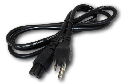 3ft Mickey Mouse Cord (NEMA 5-15P to C5 Plug 18AWG, Black   