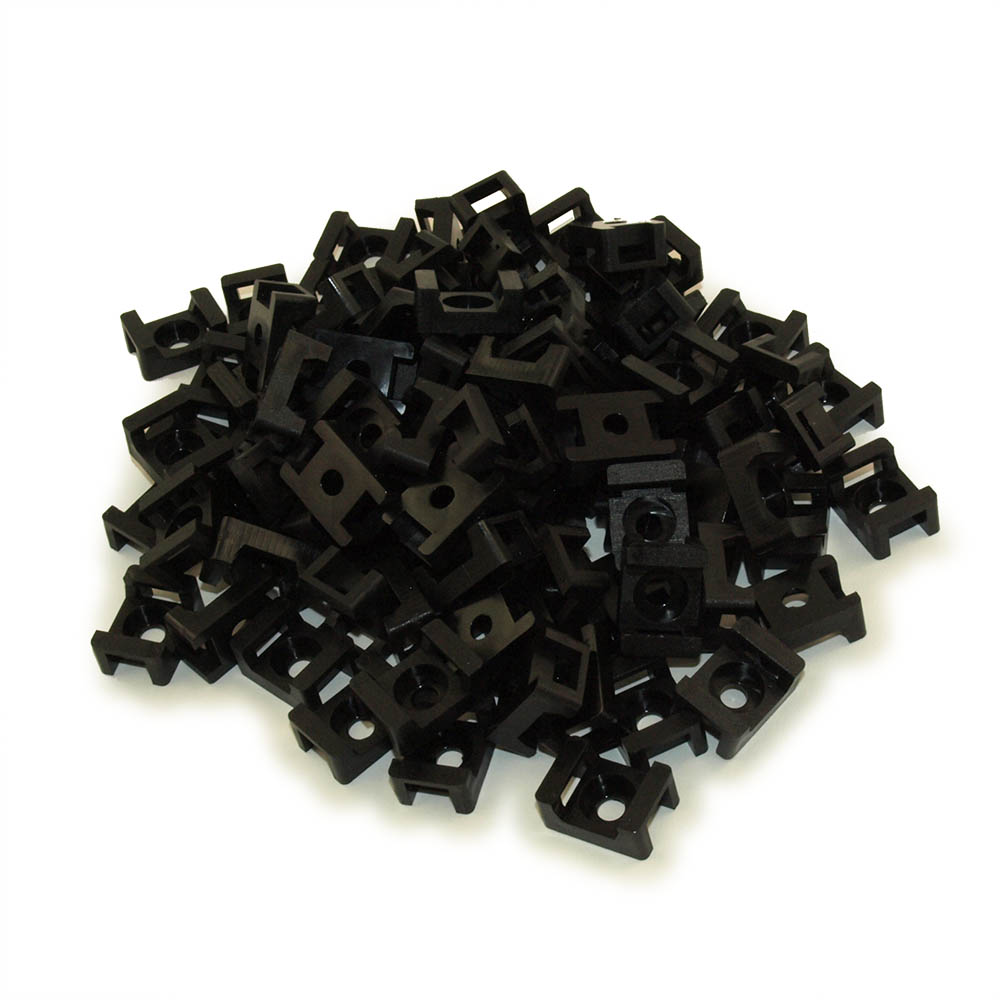 Cable Tie Mount 22mm 100 Pack Black
