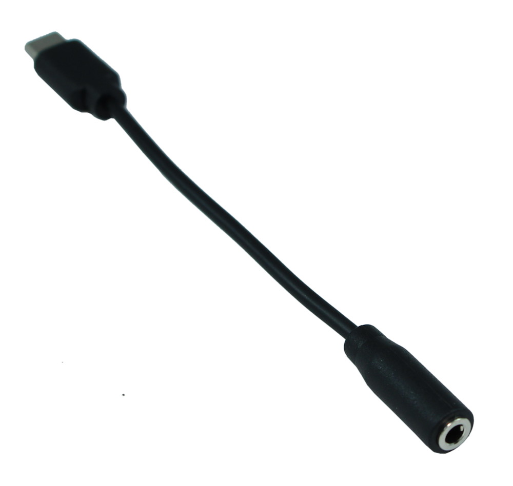 5 inch USB Type-C ANALOG PASS-THRU to 3.5mm Audio ONLY Adapter Cable Black - Photo 2/3