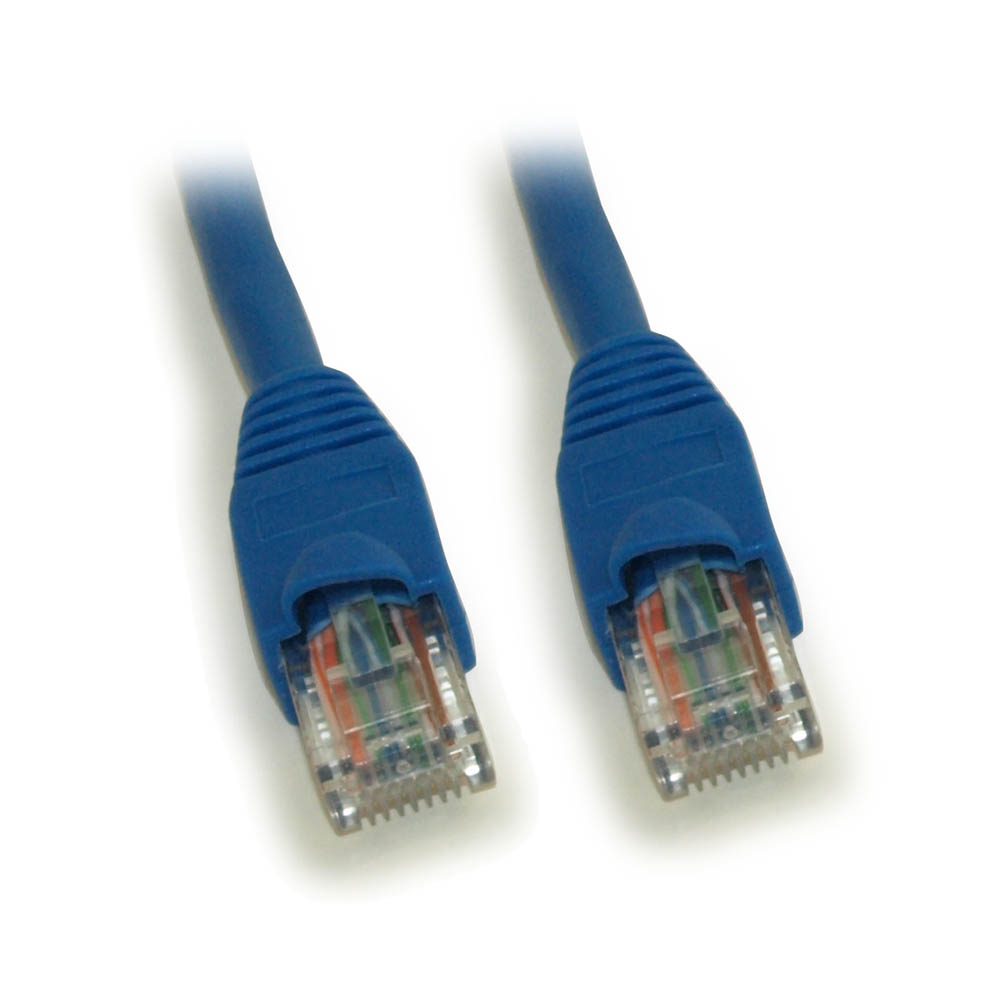 14ft Cat6 Ethernet RJ45 Patch Cable Stranded Snagless Booted BLUE