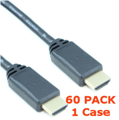 60 PCS/1 Case 10ft High Speed 4K@60Hz HDMI Cable 18Gbps 30AWG Gold Plated