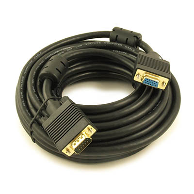 30ft Premium VGA EXTENSION M/F Triple-Shield Cable Gold Plated