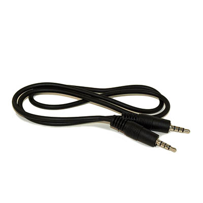 10inch 3.5mm 4 Conductor TRRS / 3 Band + Mic or Video Male to Male Cable