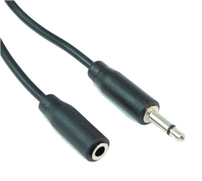 10 inch 3.5mm SLIM MONO TS (2 conductor) Male to Female Audio EXTENSION Cable