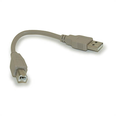 12 inch USB 2.0 Certified 480Mbps Type A Male to B Male Cable, Beige