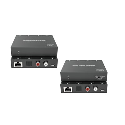 Analog & Optical Audio over CAT Extender 300 meters