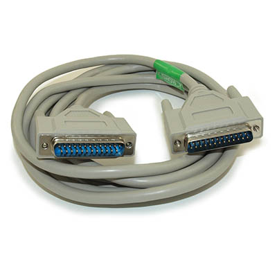 9ft Serial DB25/DB25 Straight-thru RS232 Male to Male Cable