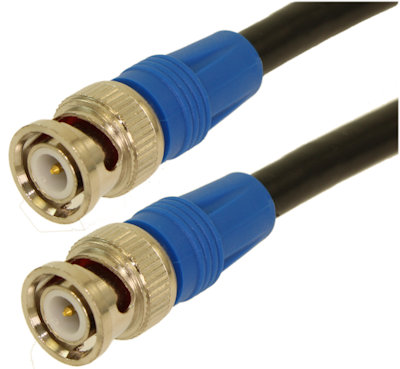 12inch 6G-SDI (4K) BNC Coax Cable, RG6/18AWG Male to Male, Gold Plated Pin