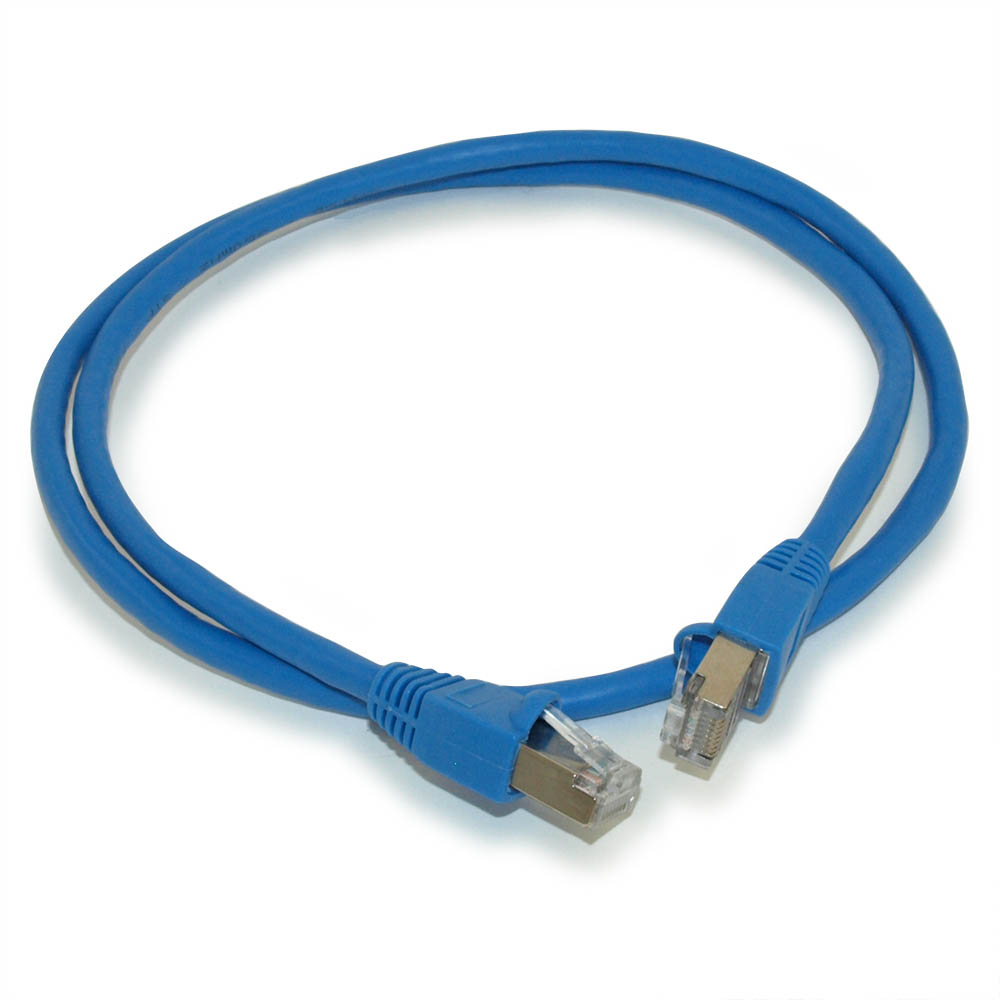 4ft Cat5E SHIELDED Ethernet RJ45 Patch Cable Stranded Snagless Booted BLUE