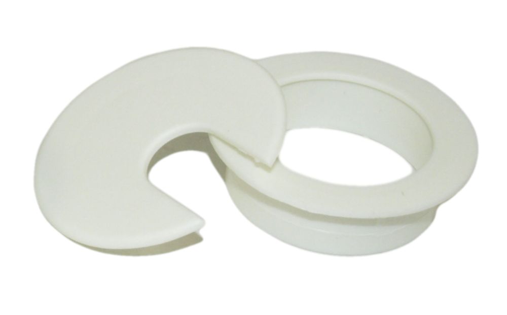 My Cable Mart - 2IN CUT-HOLE SIZE White Round Wire Management Grommet ...
