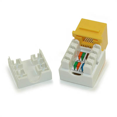 My Cable Mart - Wall Plate: Keystone Jack - Cat 5e Rj-45 Punchdown 