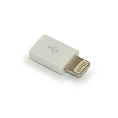 My Cable Mart - Lightning(TM) Male to Micro-B USB Female Adapter