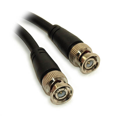 25ft BNC Plug RG59/Coax Cable, Male to Male, Nickel Plated