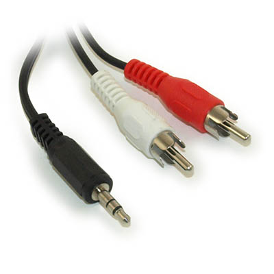 12ft 3.5mm Mini-Stereo TRS Male to Two RCA Male Audio Cable