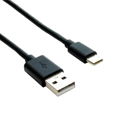 6ft USB Type-C Male to Type-A Male Cables, 480Mbps, Black