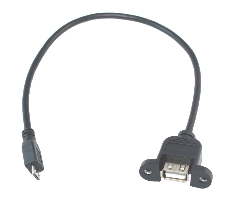 My Cable Mart - 12inch USB 2.0 EXTENSION Micro-B 5 pin to A Female ...