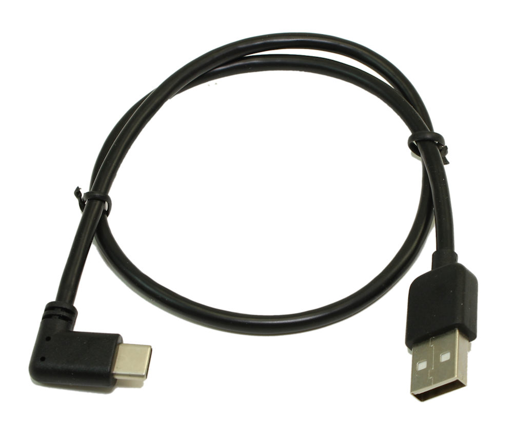 My Cable Mart - 1.5ft Usb Type-c 90 Degree Male To Type-a Male Cables 