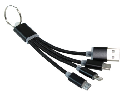 My Cable Mart - USB 4 Way Multi-Adapter Cable(Type-C, Lightning(TM),  Micro-B 5pin, Type-A)