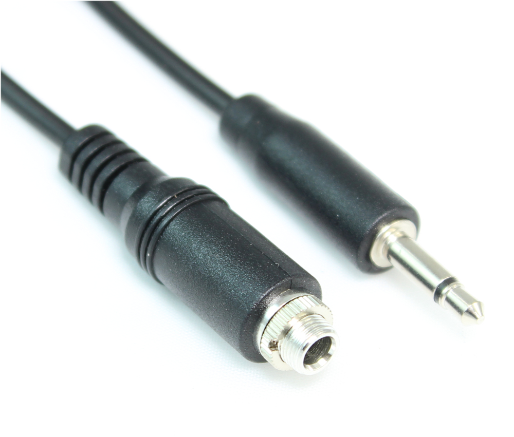 3ft 3.5mm MONO TS Male to Female Panel-Mount Extension Cable - 第 1/3 張圖片
