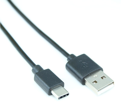 12inch USB Type-C Male to Type-A Male Cable, 480Mbps, Black