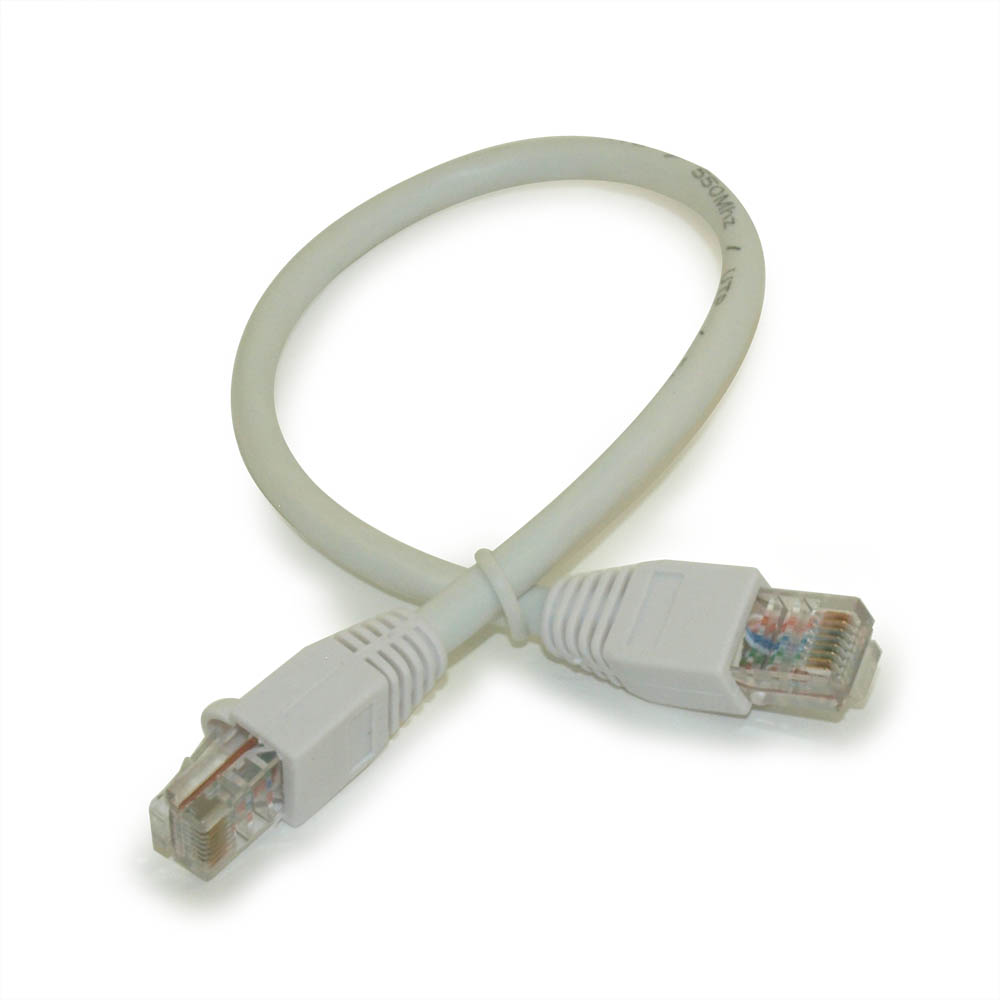 1ft Cat6 Ethernet RJ45 Patch Cable Stranded Snagless Booted WHITE