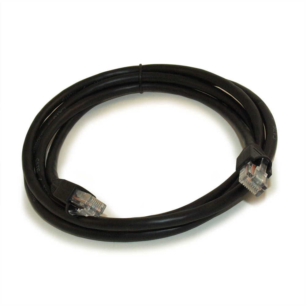 5ft Cat6 Ethernet RJ45 Patch Cable Stranded Snagless Booted BLACK