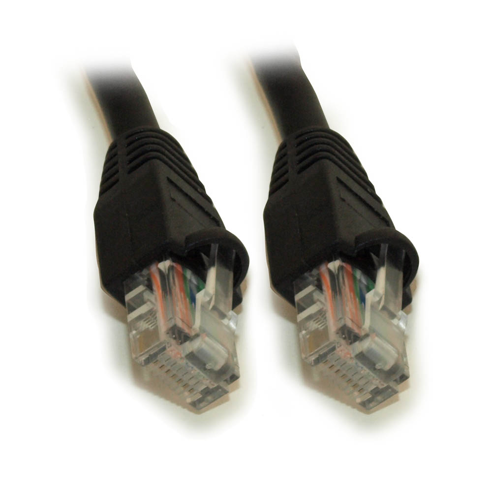 5ft Cat6 Ethernet RJ45 Patch Cable Stranded Snagless Booted BLACK