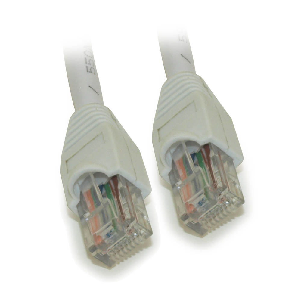10ft Cat6 Ethernet RJ45 Patch Cable Stranded Snagless Booted WHITE