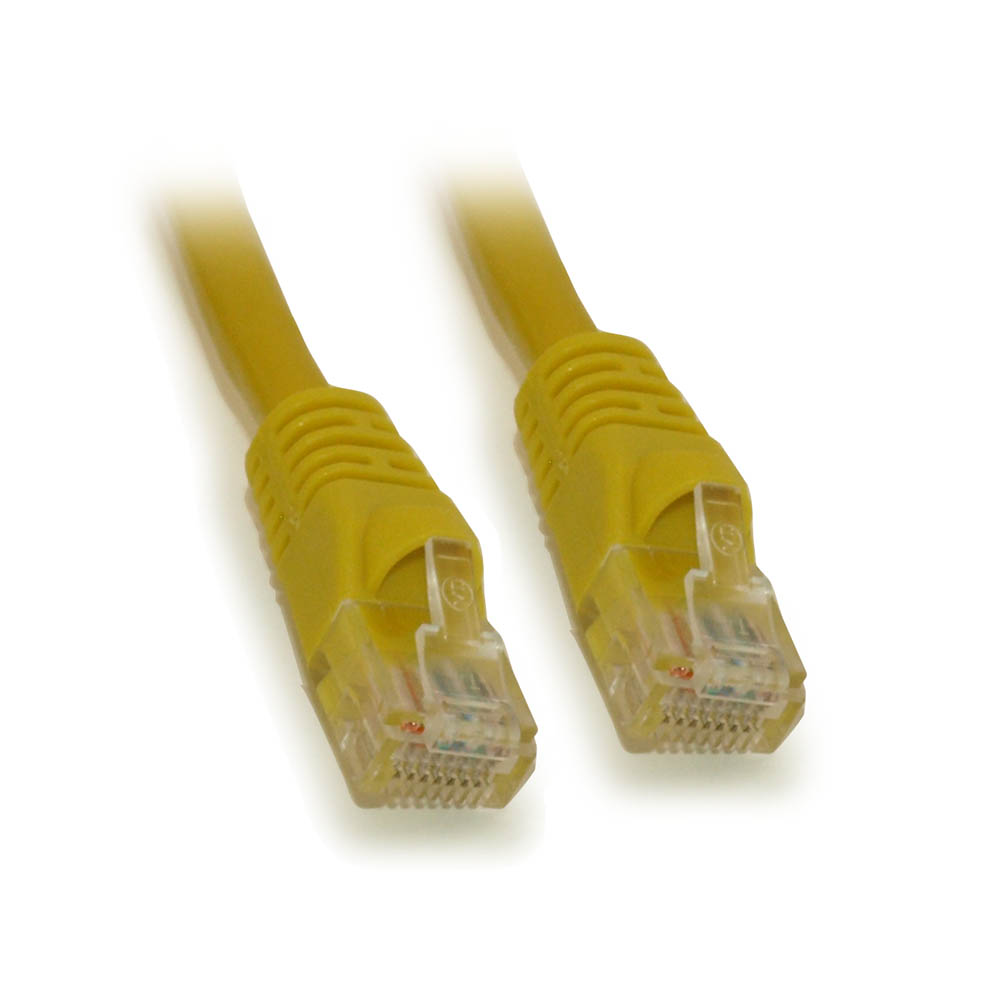 20ft Cat6 Ethernet RJ45 Patch Cable Stranded Snagless Booted YELLOW