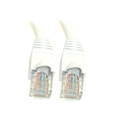 50ft Cat5E Ethernet RJ45 Patch Cable, Stranded, Snagless Booted, WHITE