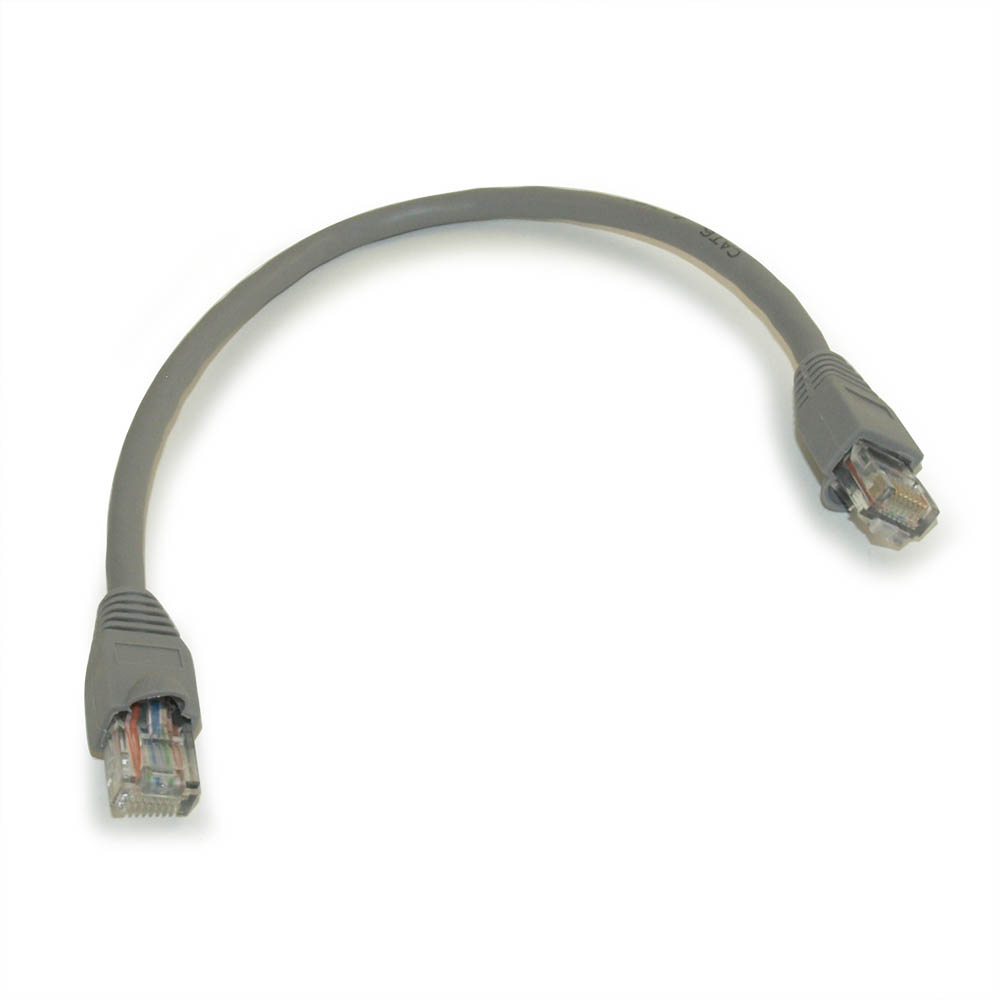 Cable de conexión Ethernet Cat6 RJ45 de 1 ft cadena sin enganches arranque GRIS - Imagen 1 de 3