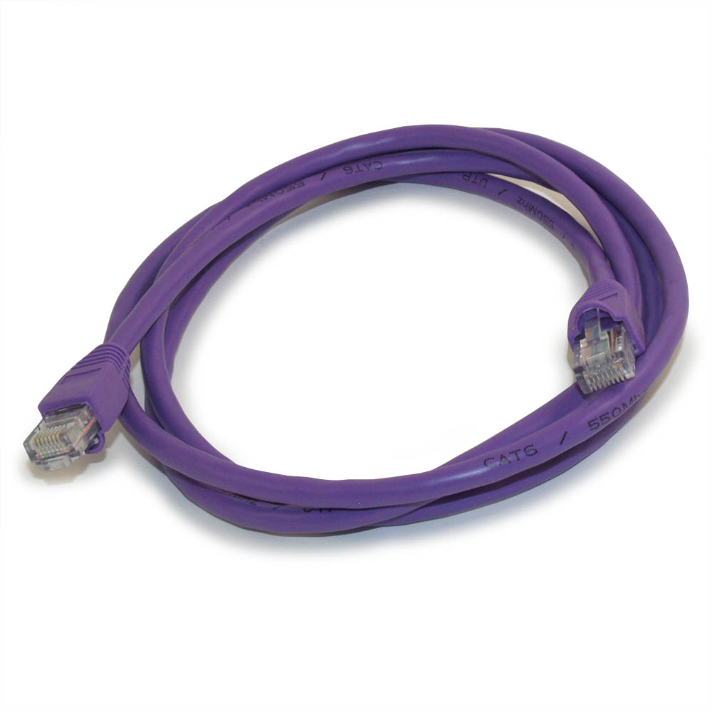 5ft Cat6 Ethernet RJ45 Patch Cable Stranded Snagless Booted PURPLE