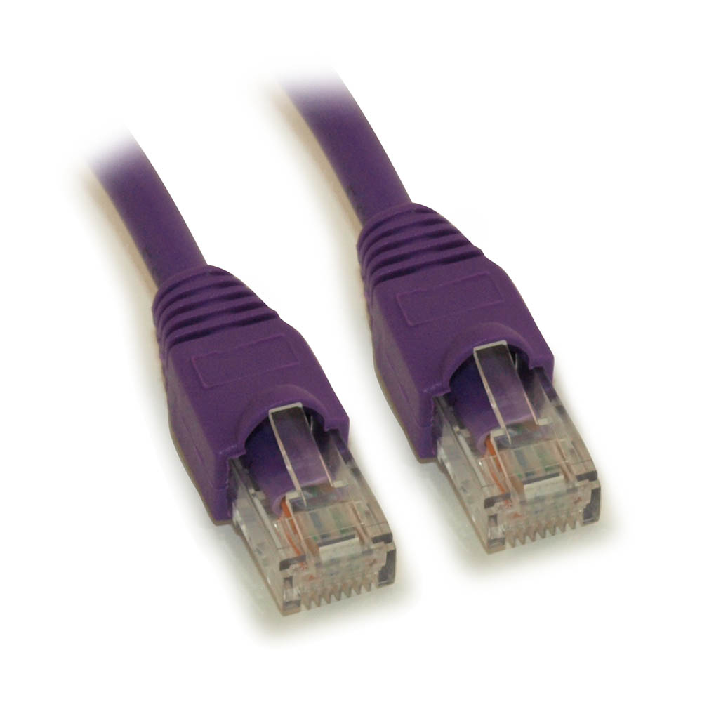 5ft Cat6 Ethernet RJ45 Patch Cable Stranded Snagless Booted PURPLE