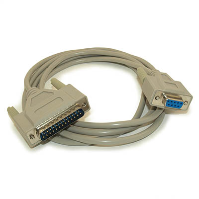 6ft Serial DB9 FEMALE to DB25 RS232 Male Cable