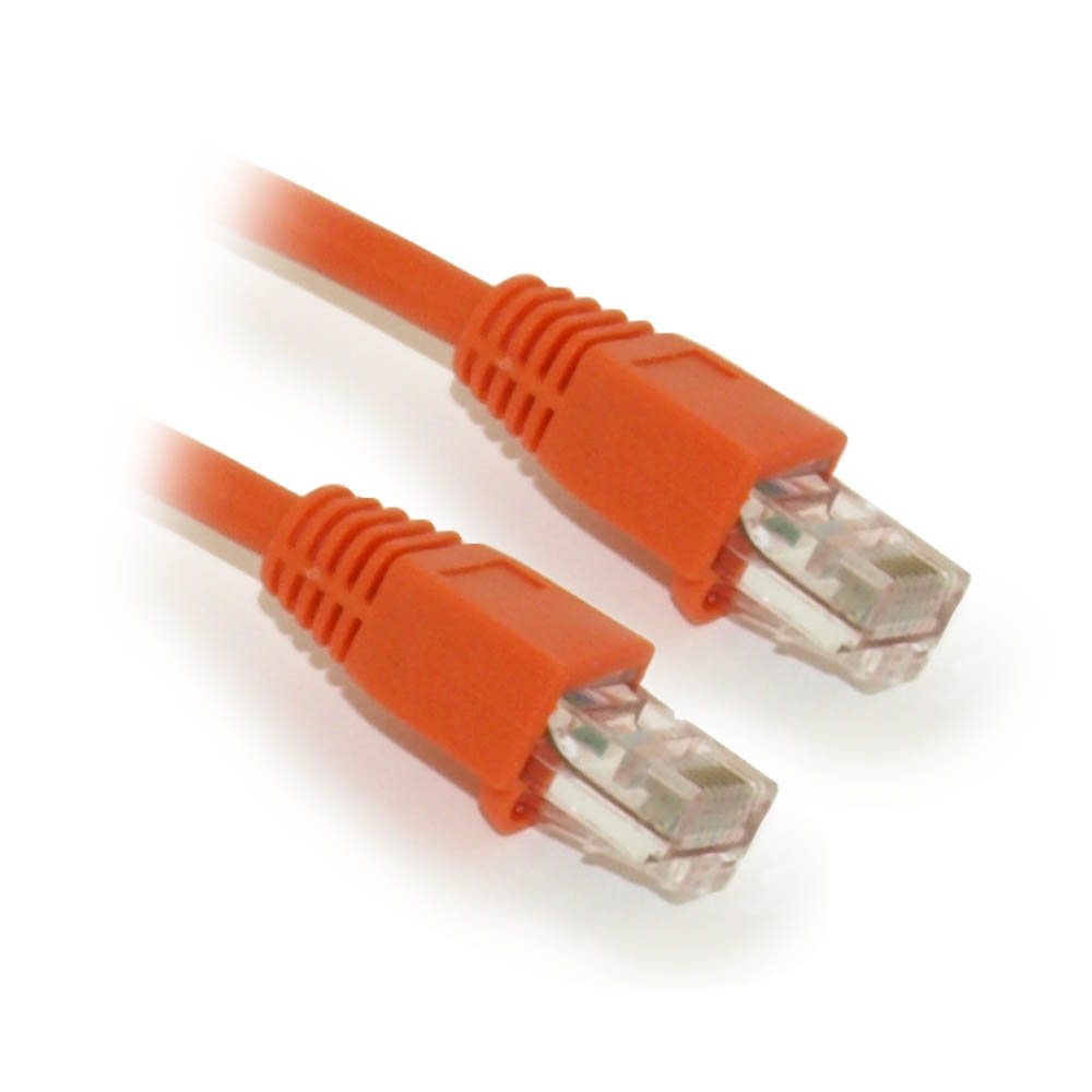 20ft Cat5E Ethernet RJ45 Patch Cable Stranded Snagless Booted ORANGE
