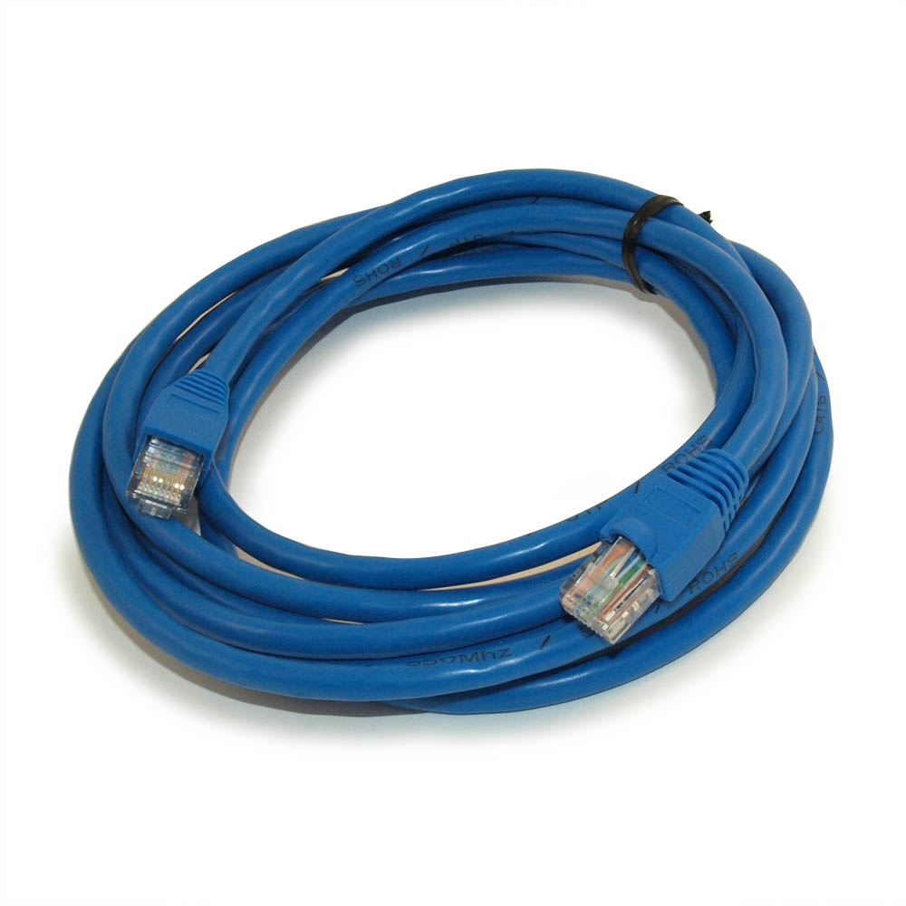 10ft Cat6 Ethernet RJ45 Patch Cable Stranded Snagless Booted BLUE